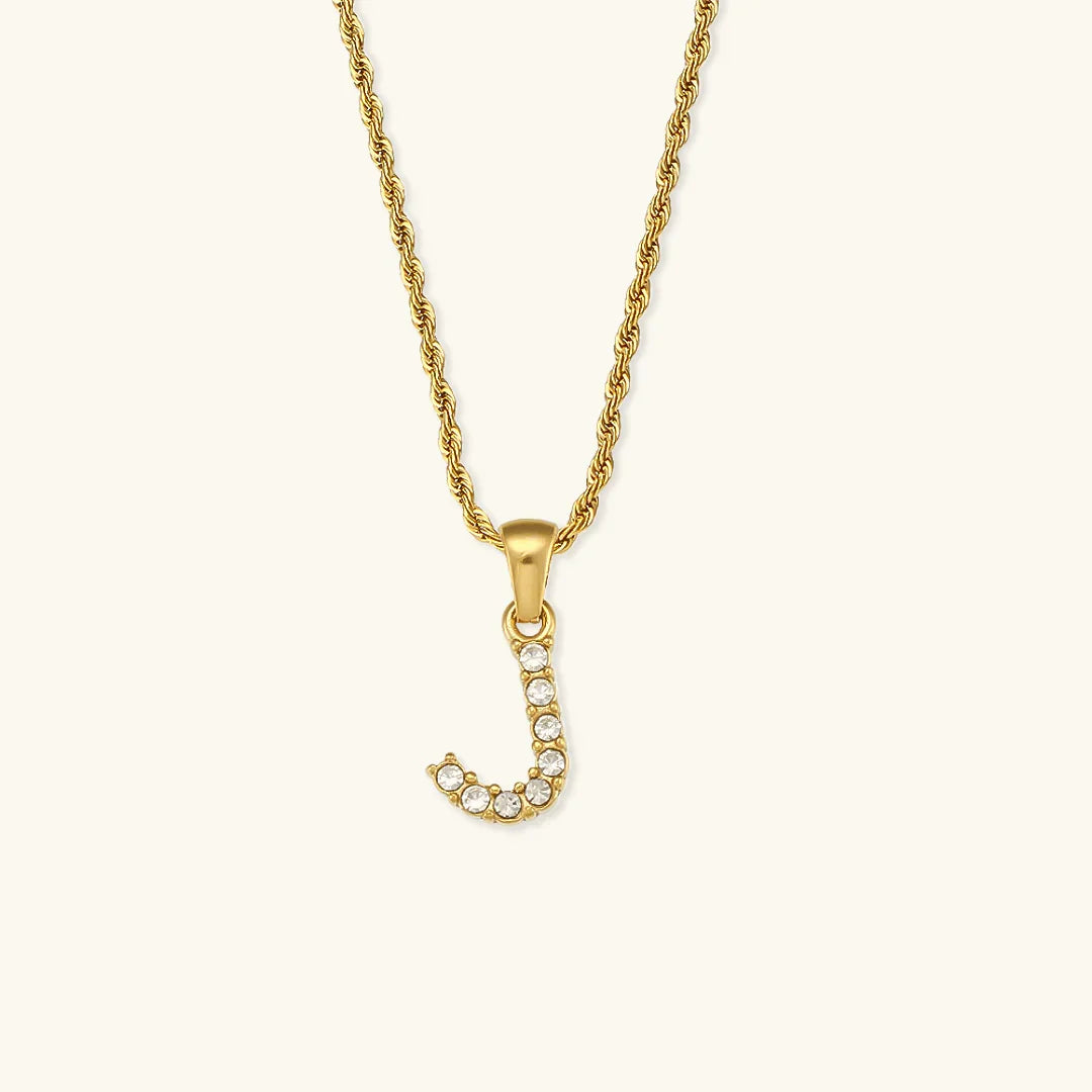 [Echo Fine]Maeve Letter Initial Diamond Necklace