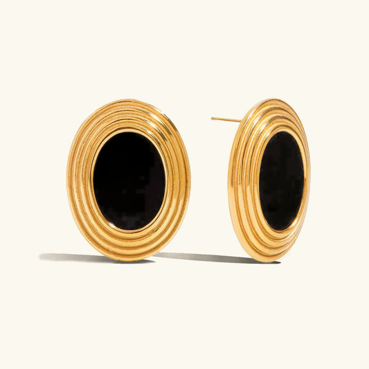 [Echo Fine]Ruthie Gold Enamel Earrings