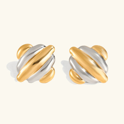 [Echo Fine]Maxine Rippled Gold Earrings