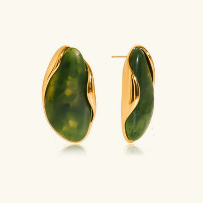 [Echo Fine]Amelise Polished Gemstone Earrings