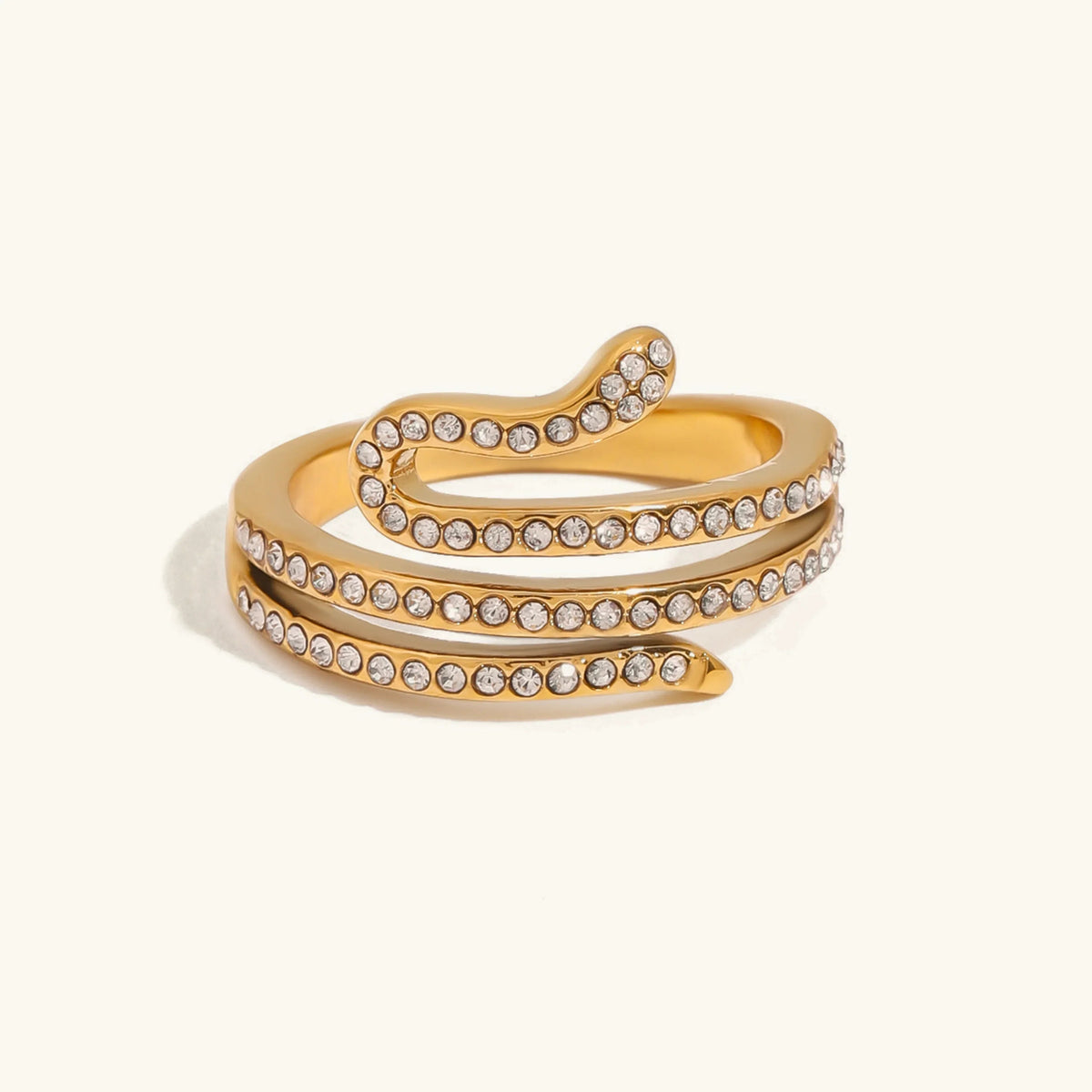 [Echo Fine]Serpentina Layered Diamond Ring