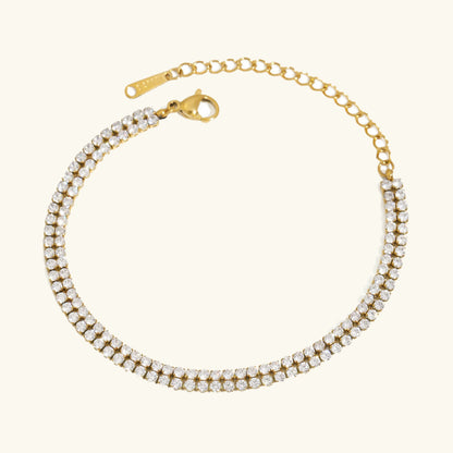 [Echo Fine]Celene Layered Tennis Bracelet