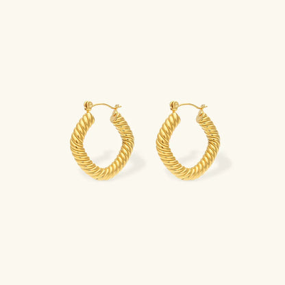 [Echo Fine]Emani Twist Square Earrings