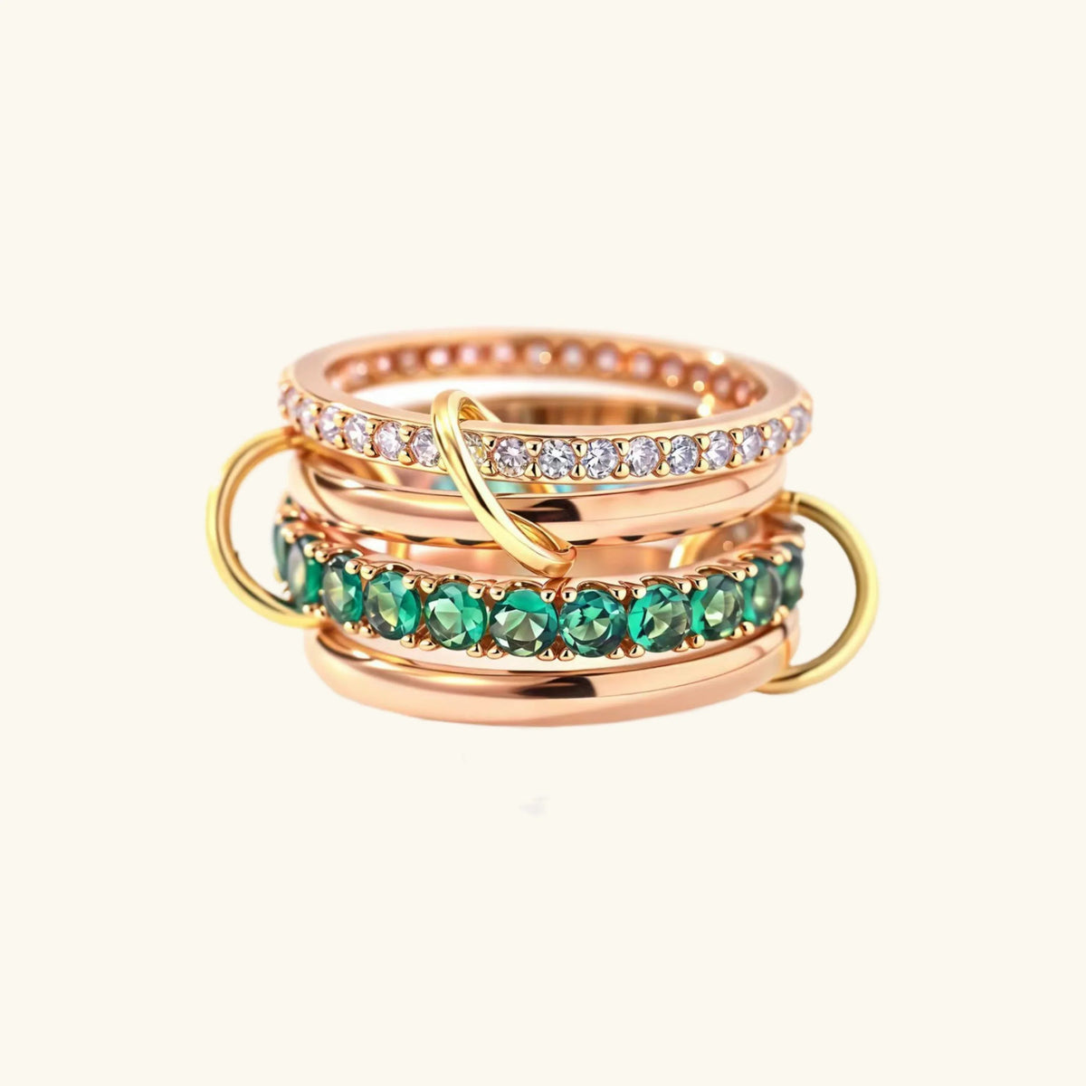 [Echo Fine]Imani Stacked Diamond Ring