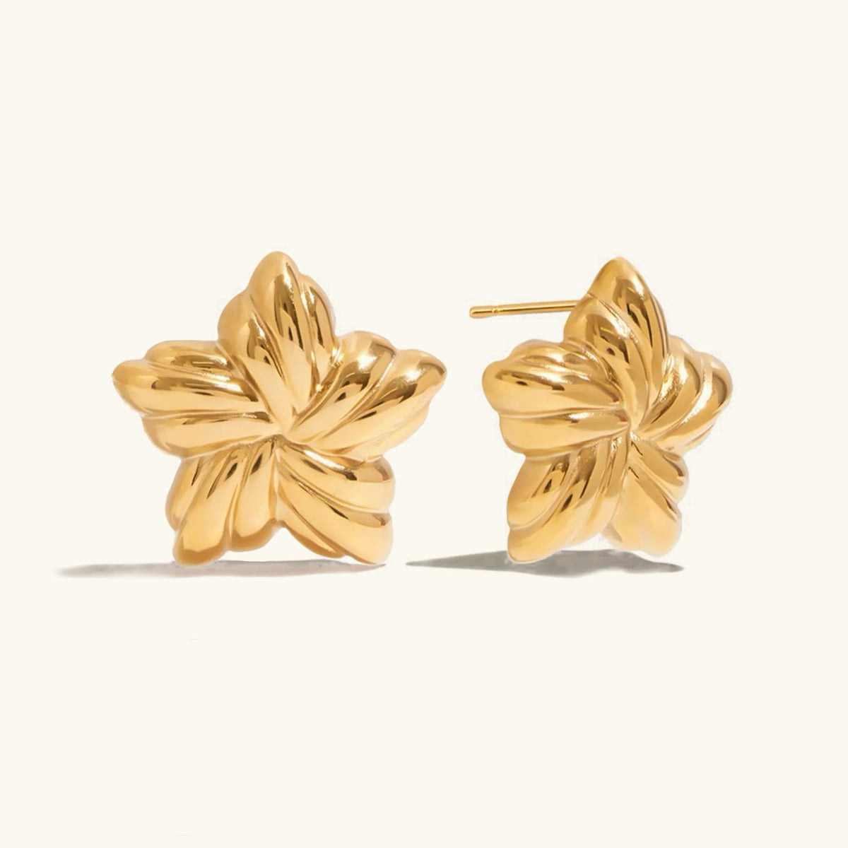[Echo Fine]Thymes Gold Star Earrings