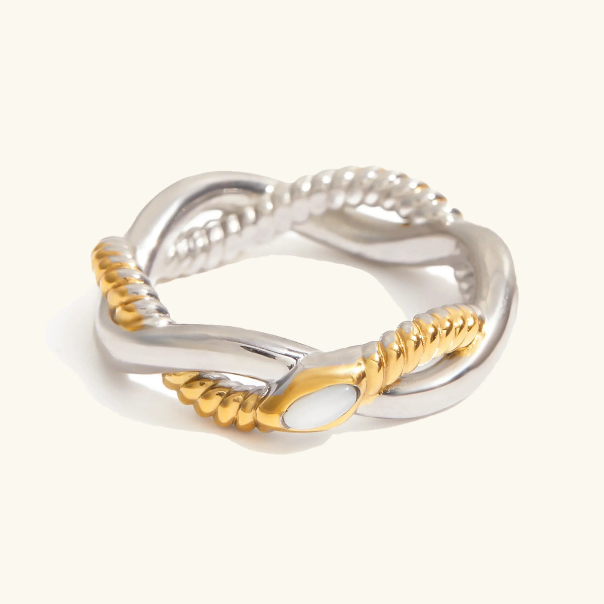 [Echo Fine]Nerisse Two-Tone Twist Ring