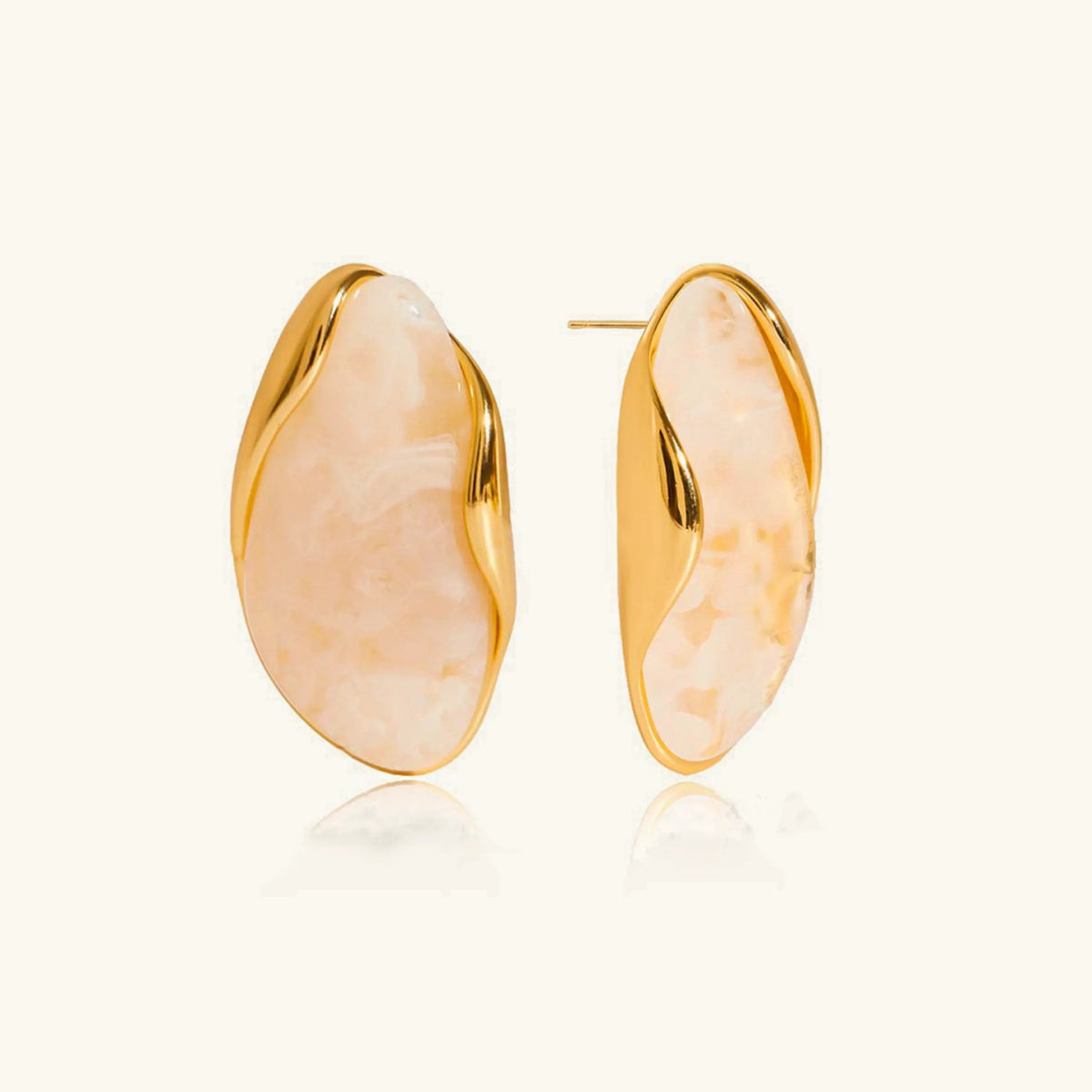 [Echo Fine]Amelise Polished Gemstone Earrings