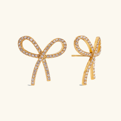 [Echo Fine]Dannah Diamond Bow Tie Earrings