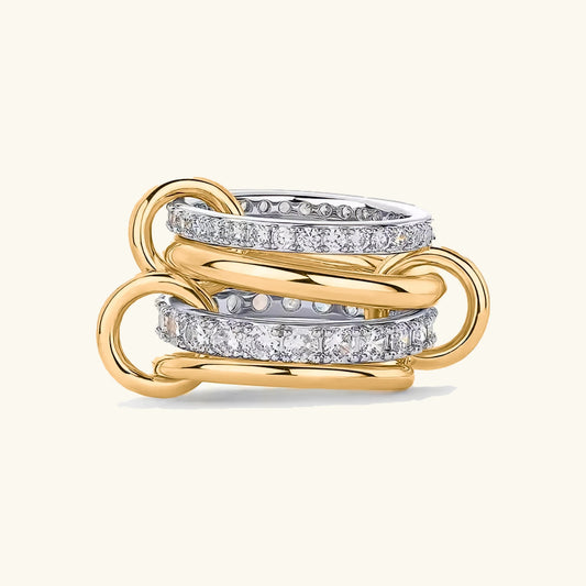 [Echo Fine]Juno Stacked Diamond Ring