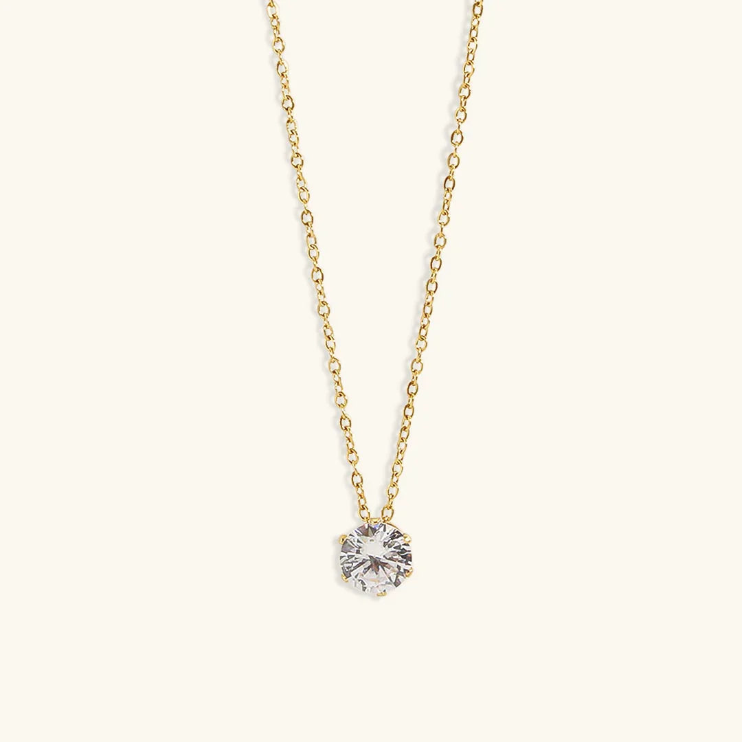 [Echo Fine]Kyla Solitaire Gold Necklace