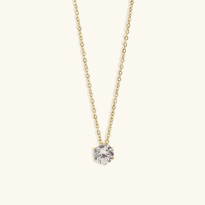 [Echo Fine]Kyla Solitaire Gold Necklace