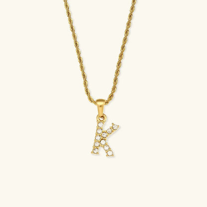 [Echo Fine]Maeve Letter Initial Diamond Necklace