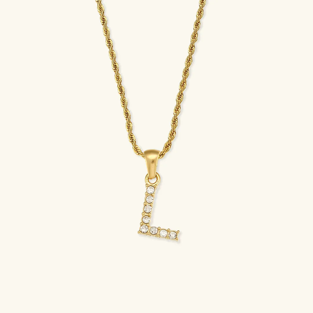 [Echo Fine]Maeve Letter Initial Diamond Necklace