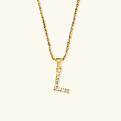 [Echo Fine]Maeve Letter Initial Diamond Necklace