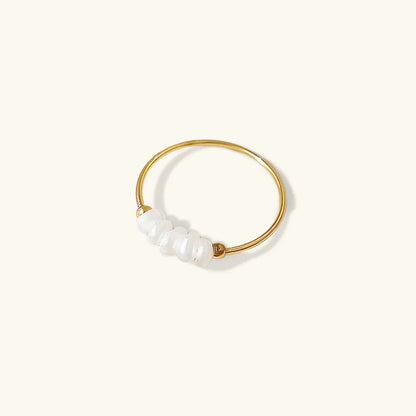 [Echo Fine]Magnolia Freshwater Pearl Gold Ring