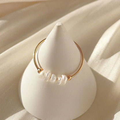 [Echo Fine]Magnolia Freshwater Pearl Gold Ring