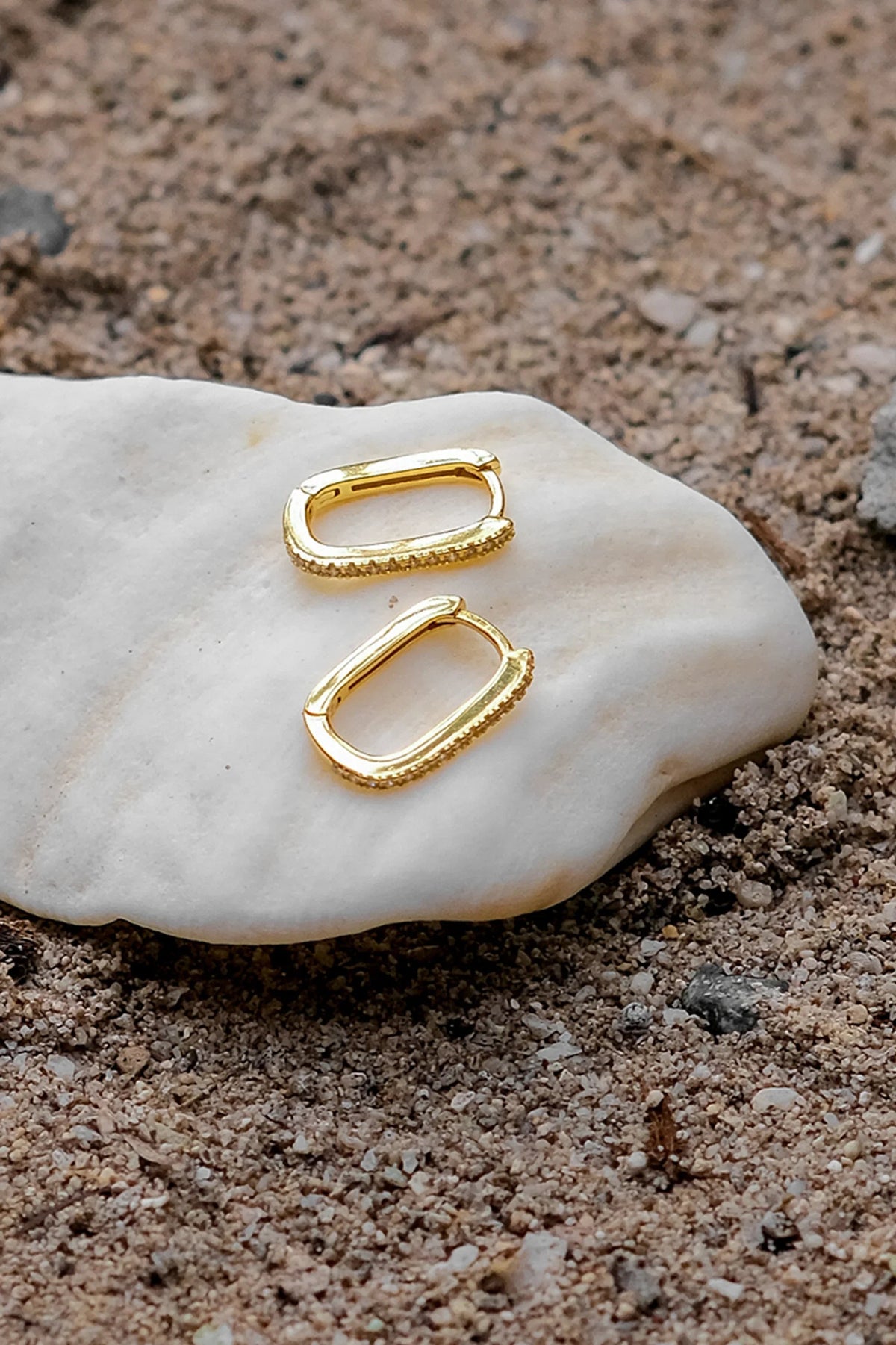 [Echo Fine]Melissa Oval Hoop Earrings