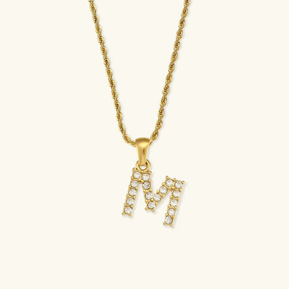 [Echo Fine]Maeve Letter Initial Diamond Necklace