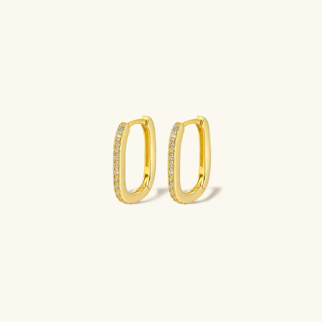 [Echo Fine]Melissa Oval Hoop Earrings