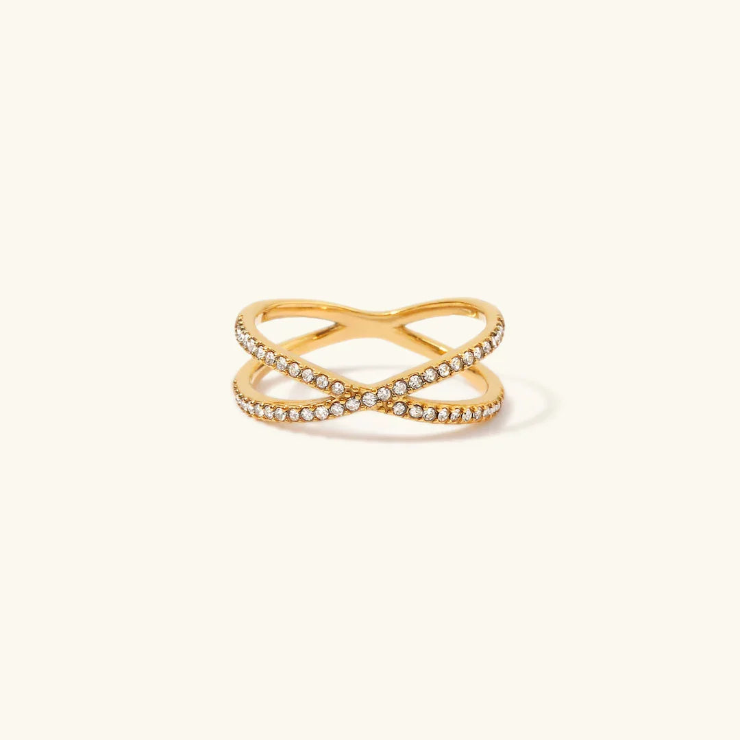[Echo Fine]Nia Gold Diamond Cross Ring