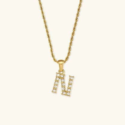 [Echo Fine]Maeve Letter Initial Diamond Necklace