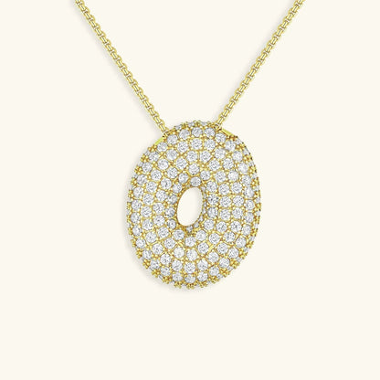 [Echo Fine]Bubble Initial Diamond Necklace