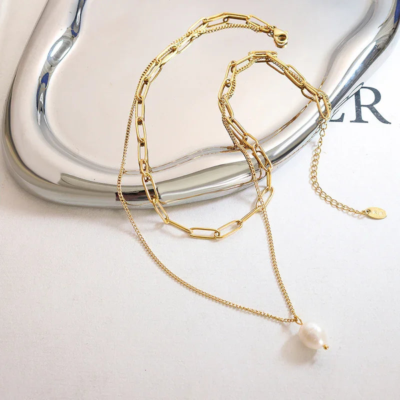 [Echo Fine]Tropica Freshwater Pearl Necklace