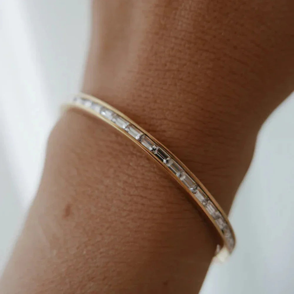 [Echo Fine]Grace Gold Diamond Bangle