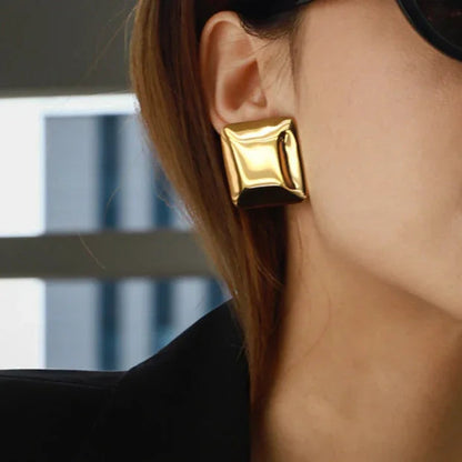 [Echo Fine]Fischer Chunky Pillow Earrings