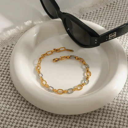 [Echo Fine]Addison Two Tone Gold Bracelet