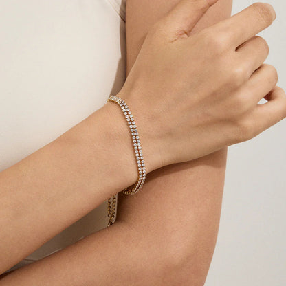 [Echo Fine]Florabelle Double Tennis Bracelet