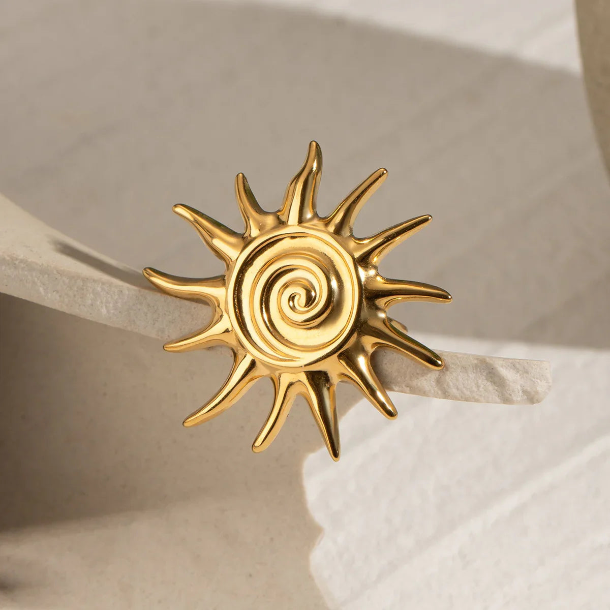 [Echo Fine]Solstice Golden Sun Ring