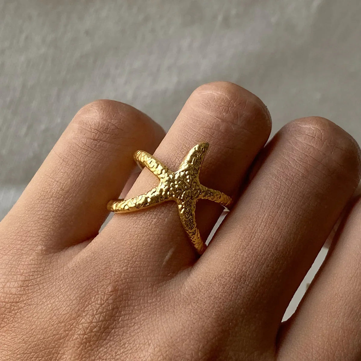 [Echo Fine]Aurelie Gold Starfish Ring