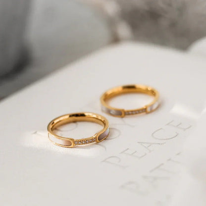[Echo Fine]Gabrielle Diamond Simulant Gold Ring