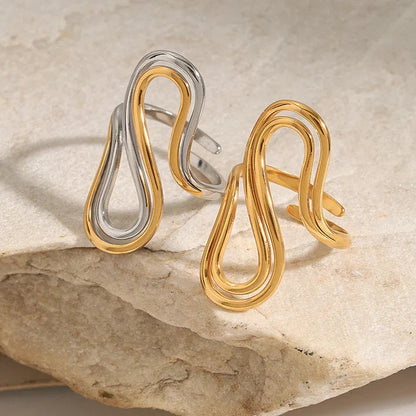 [Echo Fine]Halle Abstract Gold Ring