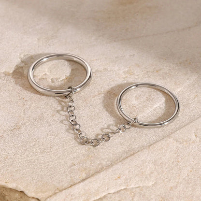 [Echo Fine]Bridget Chain Stacked Ring