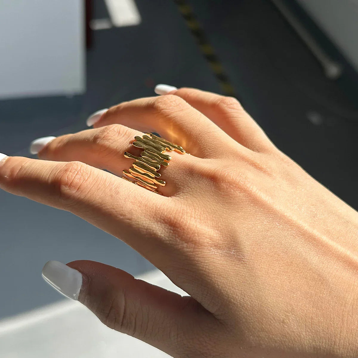 [Echo Fine]Zoella Abstract Gold Ring