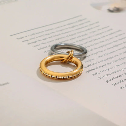 [Echo Fine]Claire Two Tone Ring Stack