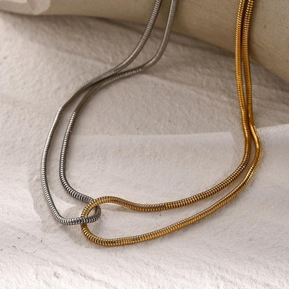 [Echo Fine]Talia Two Tone Necklace