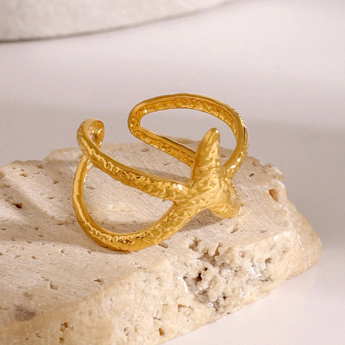 [Echo Fine]Aurelie Gold Starfish Ring