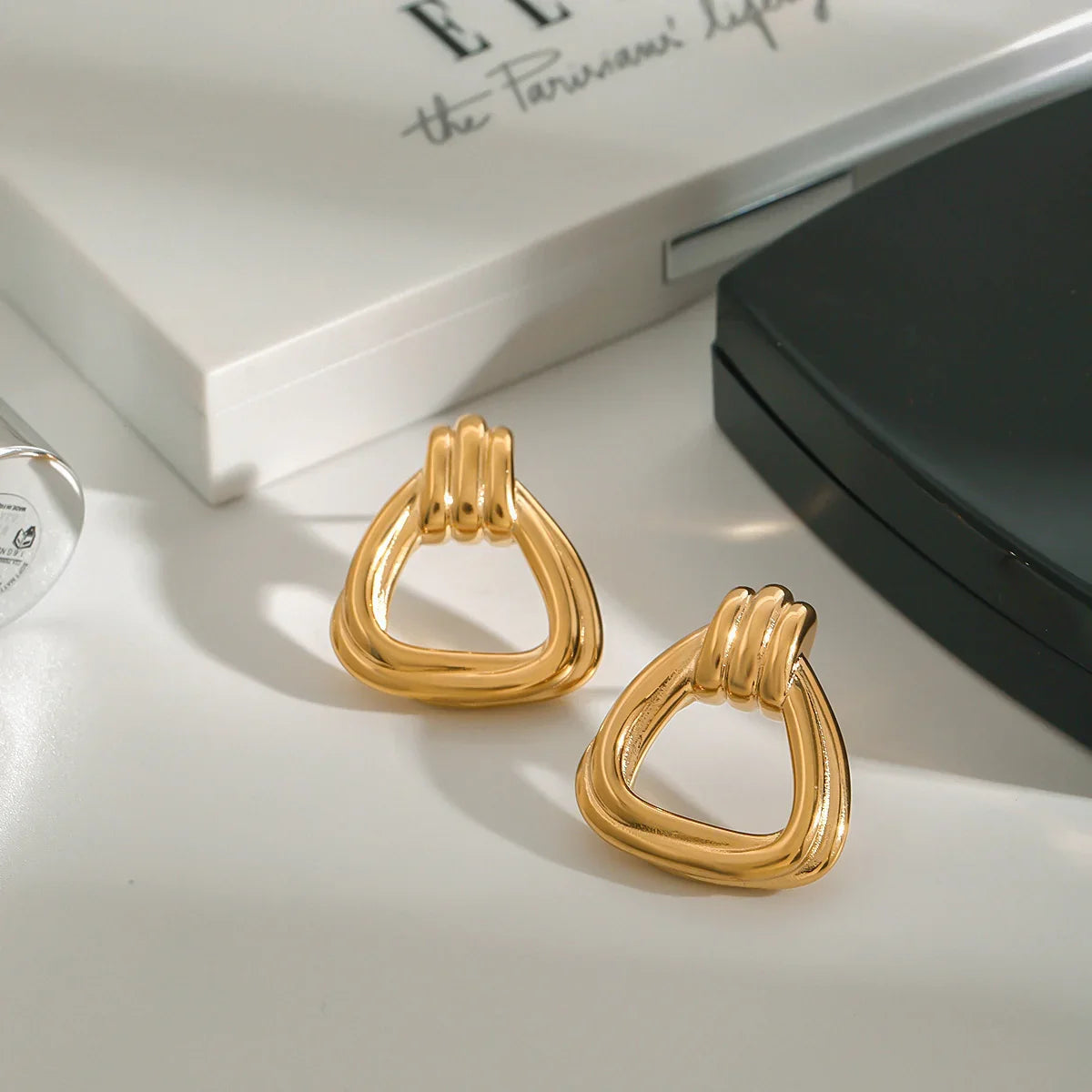[Echo Fine]Doris Knot Charm Gold Earrings