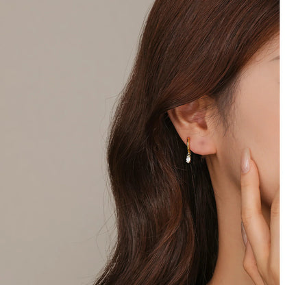 [Echo Fine]Shayla Hammered Diamond Hoops