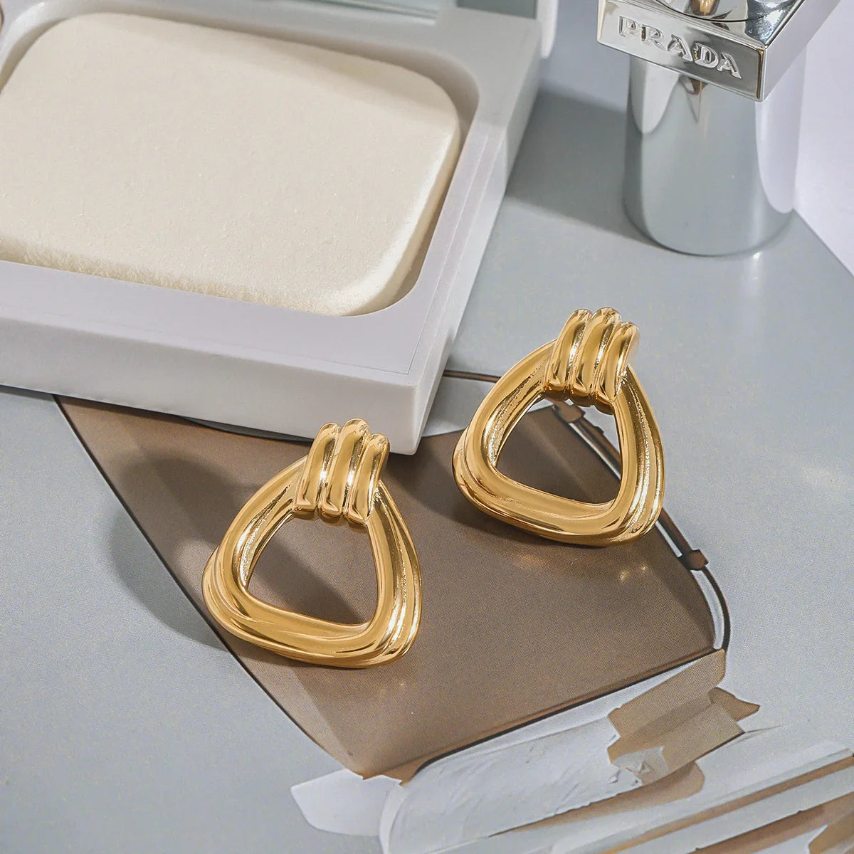 [Echo Fine]Doris Knot Charm Gold Earrings