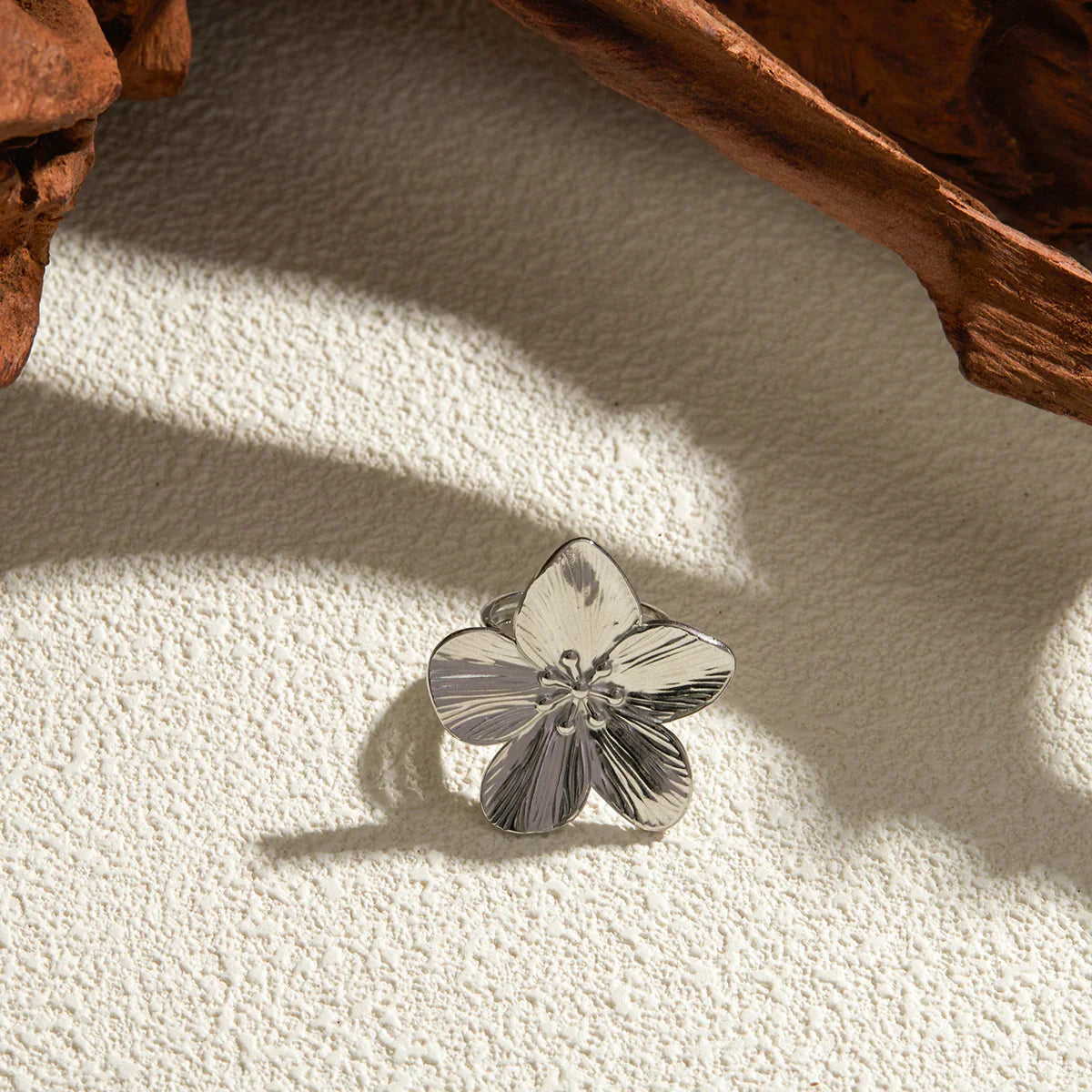 [Echo Fine]Alina Silver Petal Ring