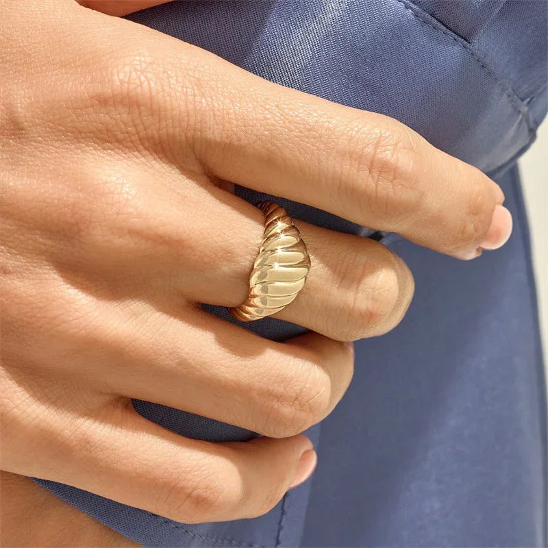 [Echo Fine]Ylenna Gold Croissant Ring