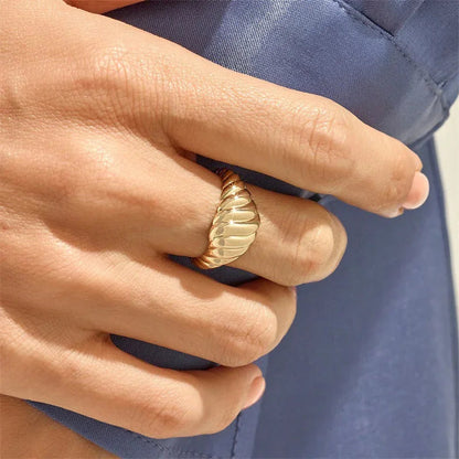 [Echo Fine]Ylenna Gold Croissant Ring