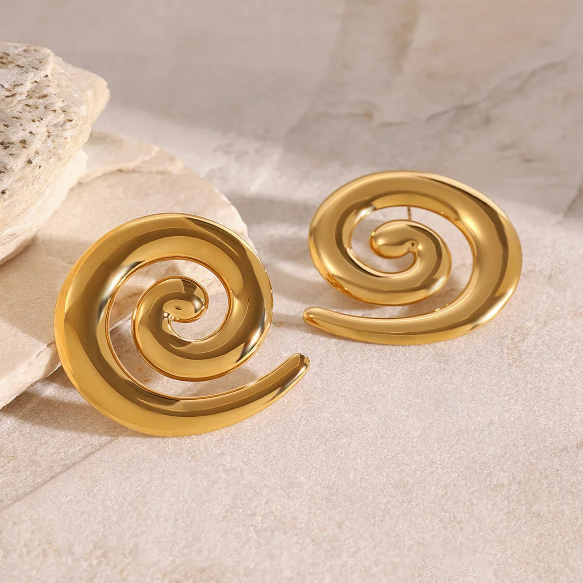 [Echo Fine]Zarya Spiral Gold Earrings