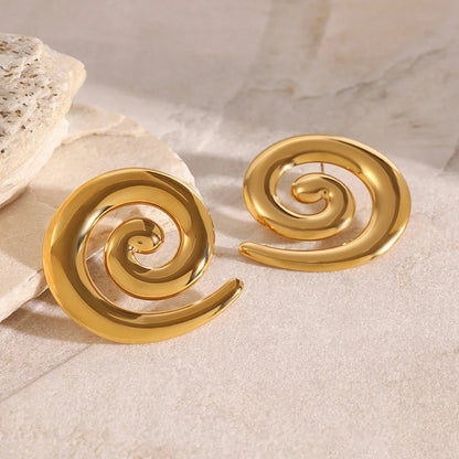 [Echo Fine]Zarya Spiral Gold Earrings
