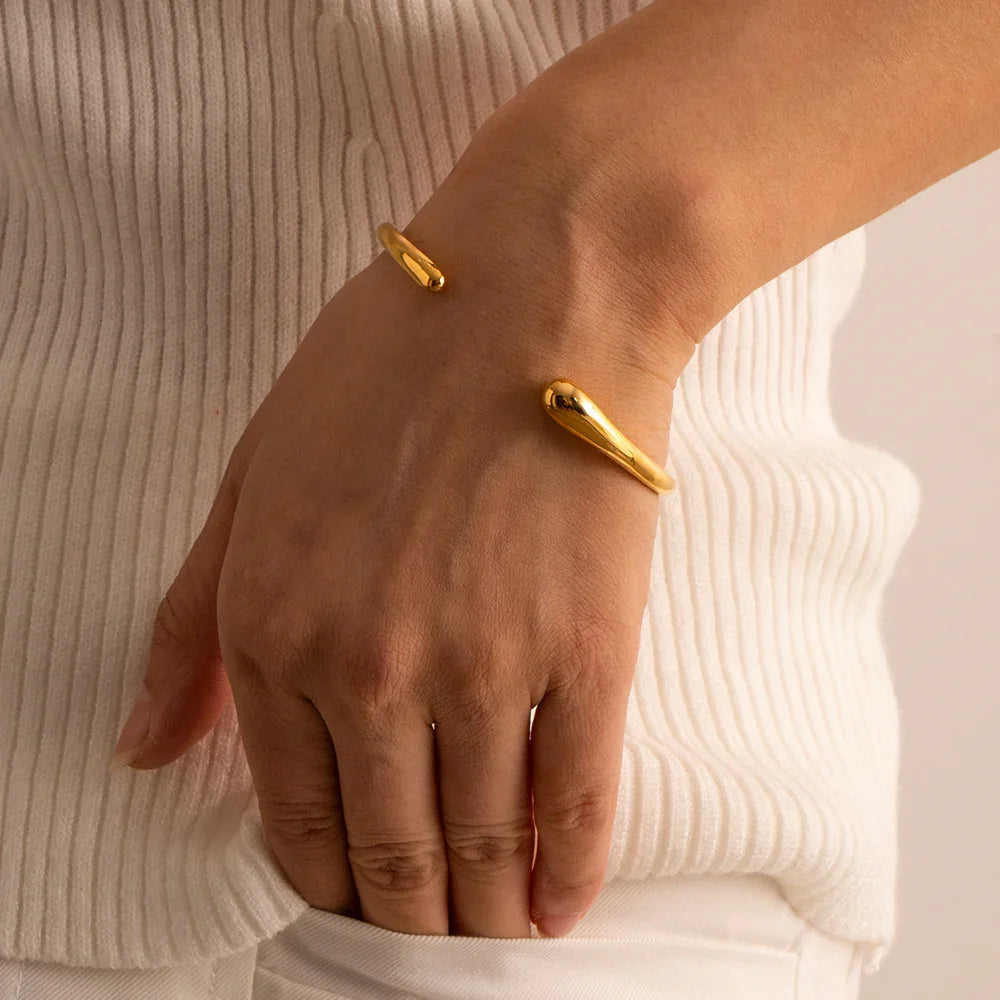[Echo Fine]Audrina Contemporary Gold Bangle