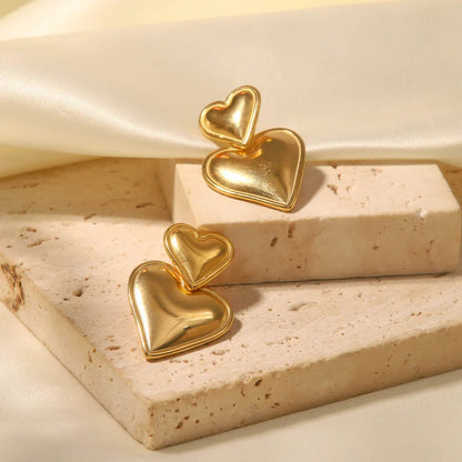 [Echo Fine]Zofia Gold Heart Earrings
